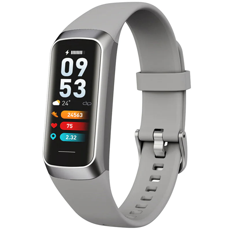 C60 Smart Watch: Heart Rate & Blood Pressure Monitor, MOLED Display