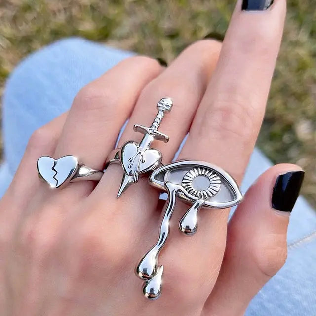 Juego de anillos en forma de espiral