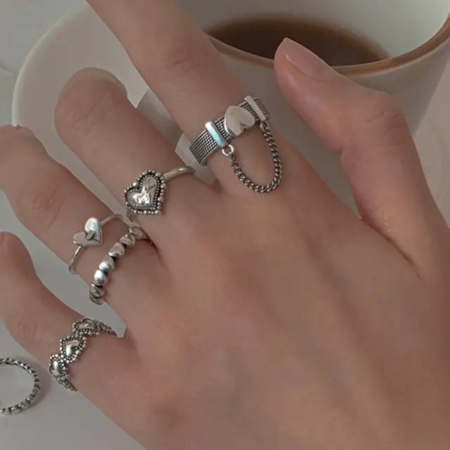 Juego de anillos en forma de espiral