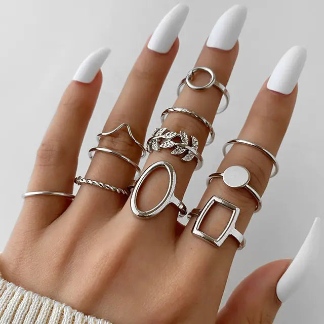 Juego de anillos en forma de espiral