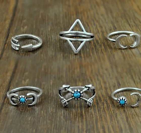 Juego de Anillos Vintage - Colecciones de Seis y Ocho Piezas