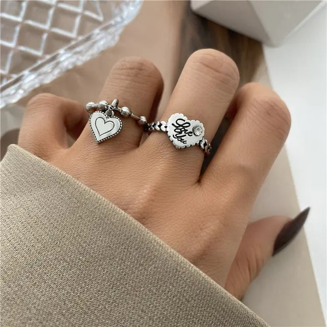 Juego de anillos en forma de espiral