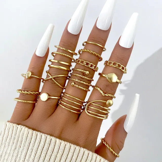 Juego de anillos en forma de espiral