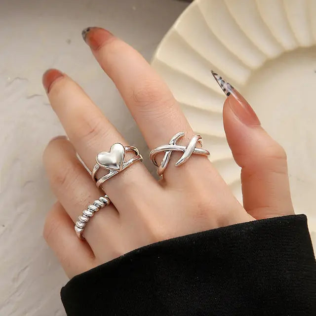 Juego de anillos en forma de espiral