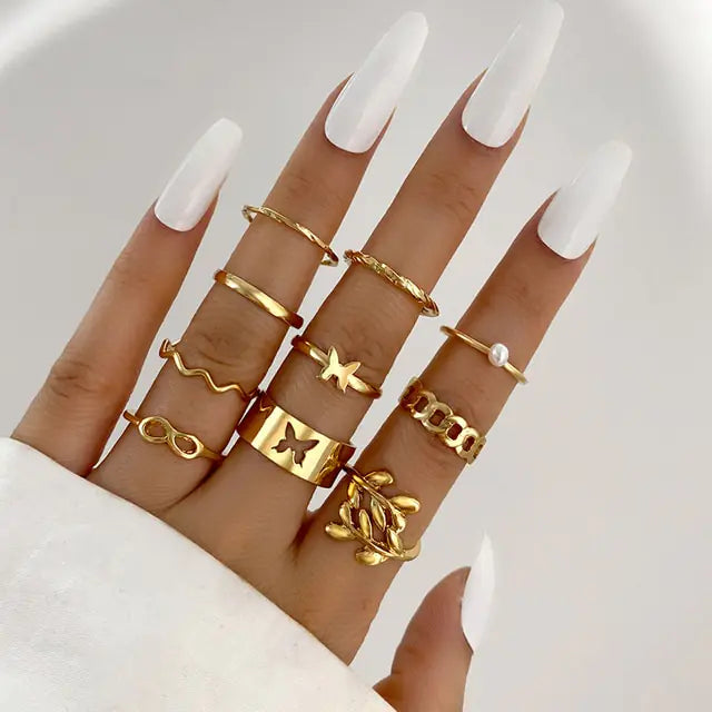 Juego de anillos en forma de espiral