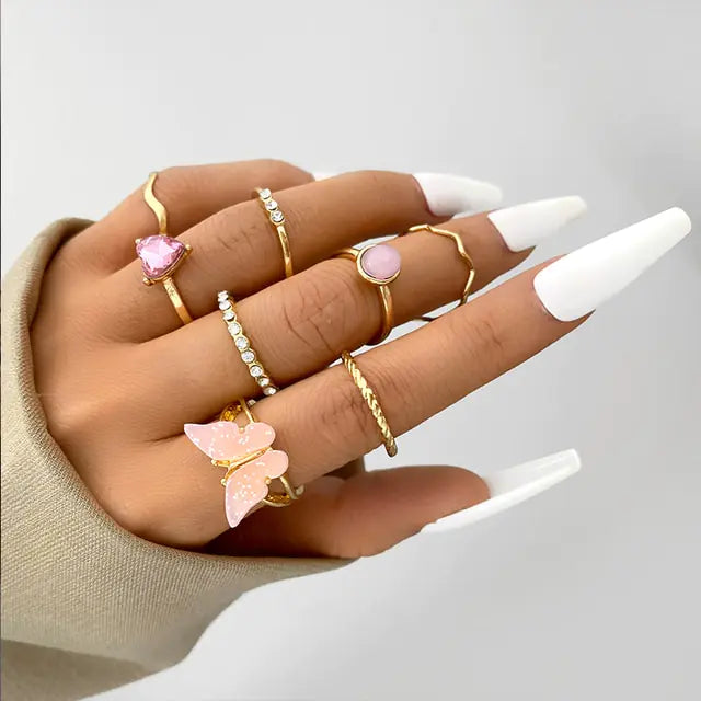 Juego de anillos en forma de espiral