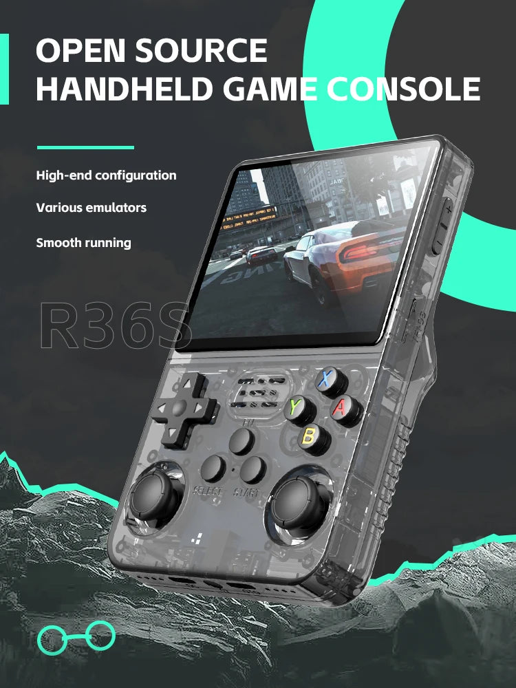 Consola de videojuegos portátil retro R36 S