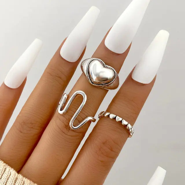 Juego de anillos en forma de espiral