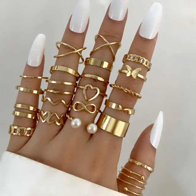 Juego de anillos en forma de espiral