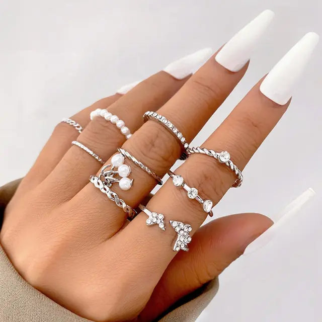 Juego de anillos en forma de espiral