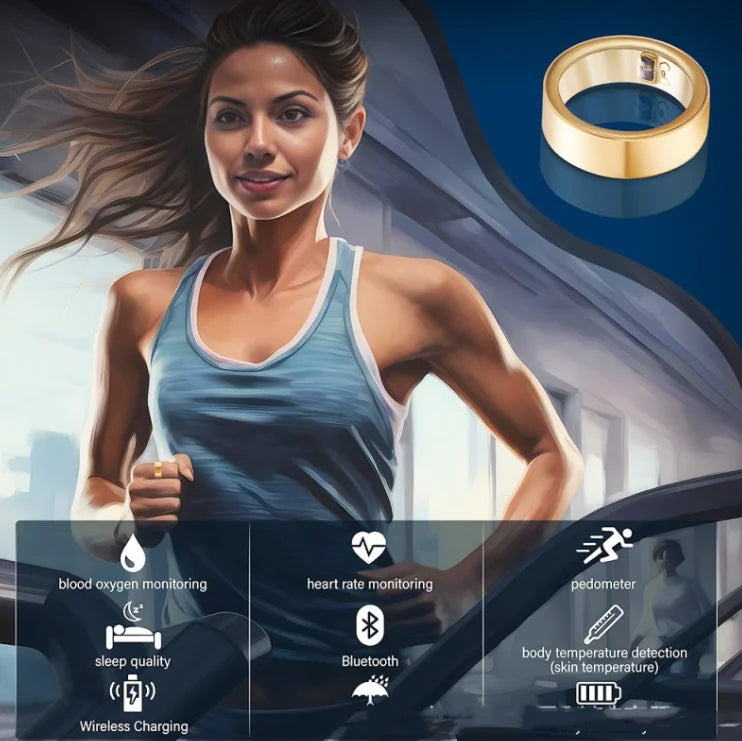 Anillo con Medidor de Ritmo Cardíaco Bluetooth