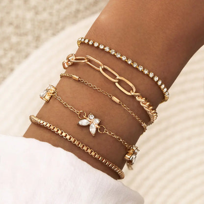 Juego de pulseras de cadena de moda