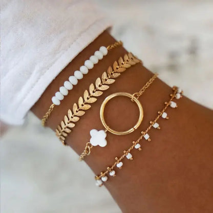 Juego de pulseras de cadena de moda