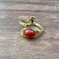Anillo vintage de pavo real y koi con diseño ajustable