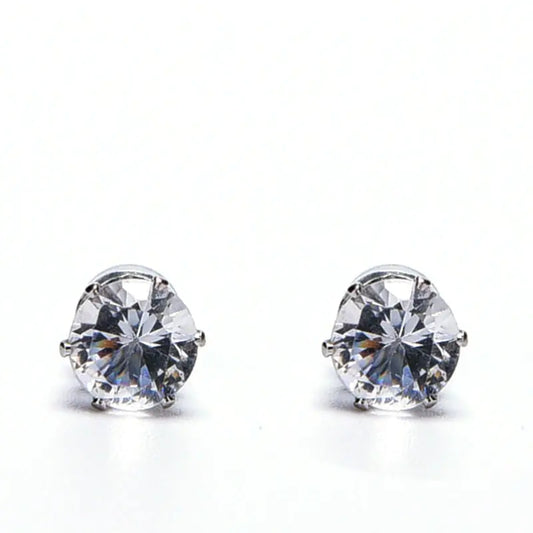 Pendientes unisex con piedra de cristal