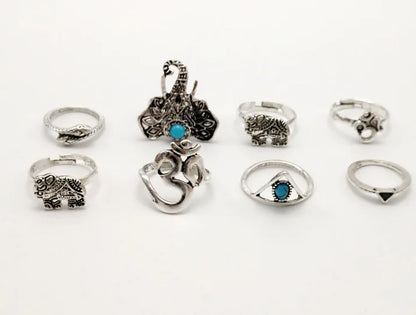 Juego de Anillos Vintage - Colecciones de Seis y Ocho Piezas