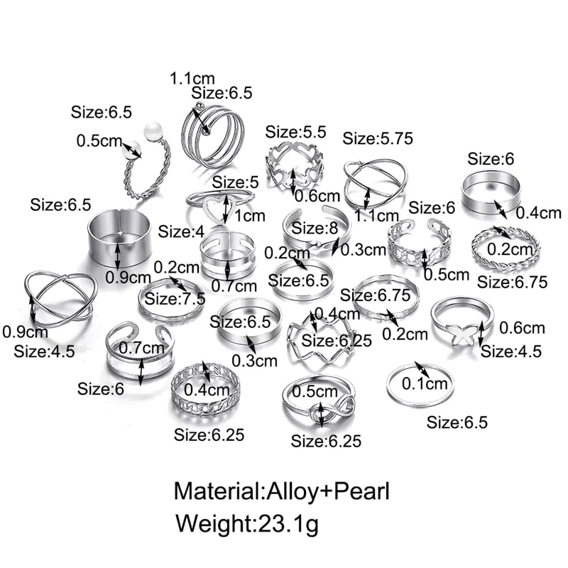 Juego de anillos en forma de espiral