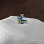 Anillo vintage de pavo real y koi con diseño ajustable