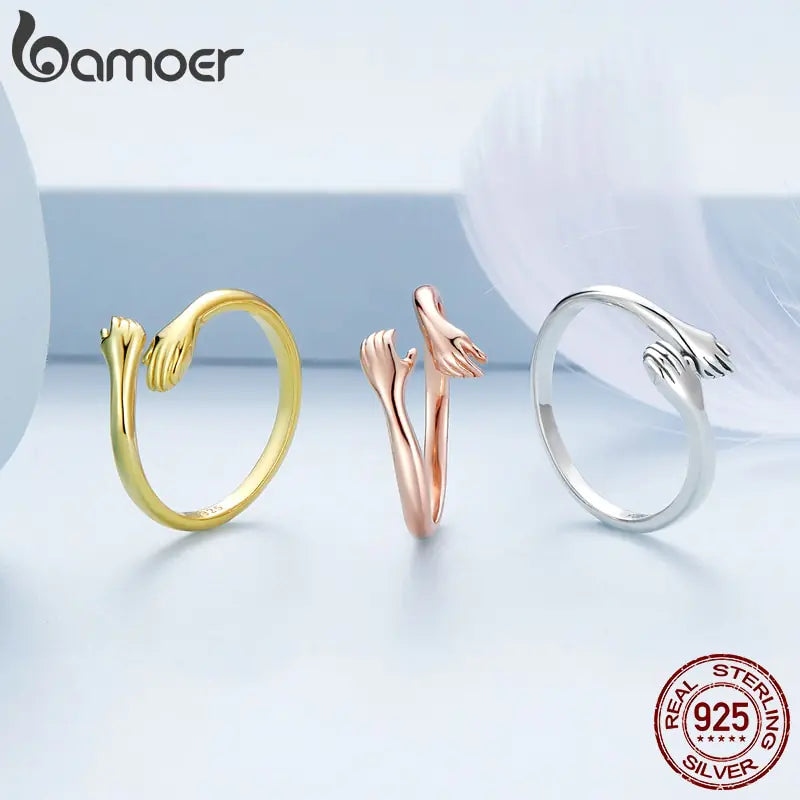 Anillo Abrazo de Plata Esterlina