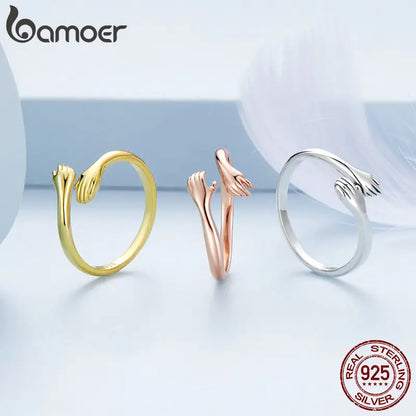 Anillo Abrazo de Plata Esterlina
