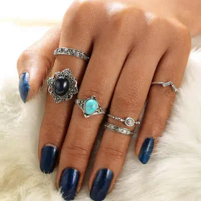 Juego de Anillos Vintage - Colección de Seis Piezas