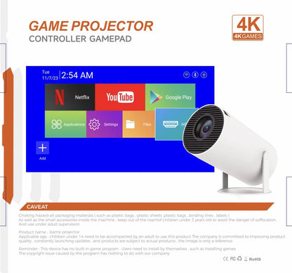 P30 Max Smart Projector with Controllers