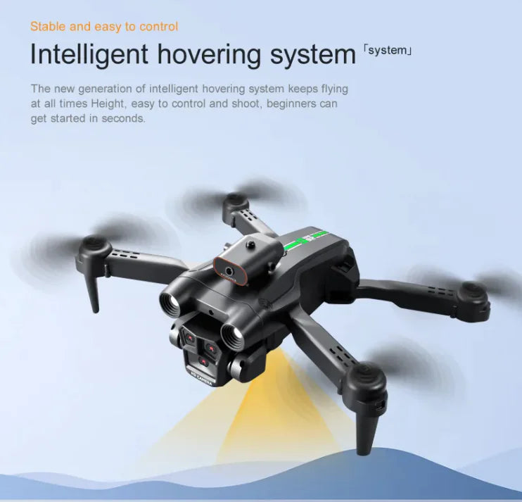 Dron cuadricóptero de control remoto S92 con triple cámara y posicionamiento de flujo óptico