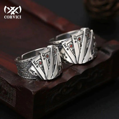 Anillo de rock gótico motero para hombre