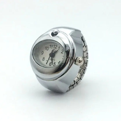 Anillo de reloj de cuarzo elástico estilo punk vintage