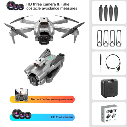 Dron cuadricóptero de control remoto S92 con triple cámara y posicionamiento de flujo óptico