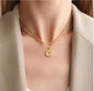 Collar Multicapa Estilo OT con Doble Medallón Redondo y Retrato de Reina VintageCollar multicapa vintage con retrato de reina de tarjetas redondas dobles, estilo OT