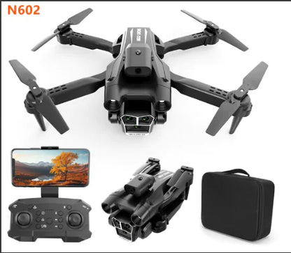 Dron cuadricóptero de control remoto S92 con triple cámara y posicionamiento de flujo óptico