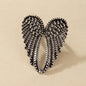 Anillo de Metal con Alas de Plata Vintage